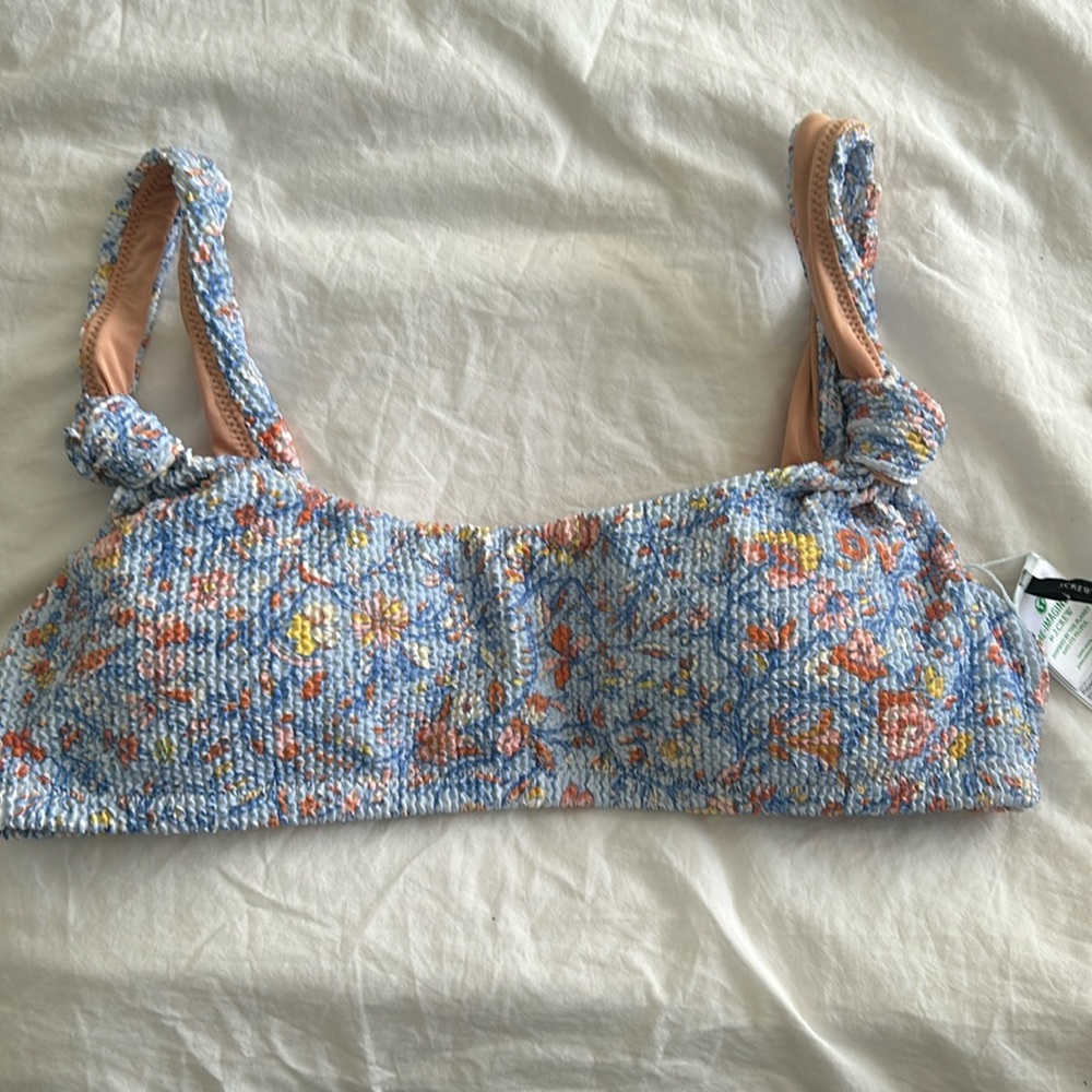 J crew floral brand new bathing suit top